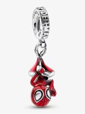 Pandora Red and Silver Spider-Man Hanging Charm